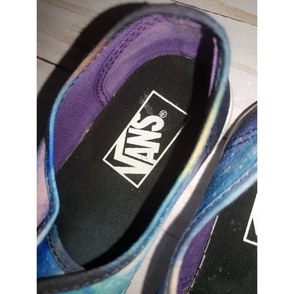 Authentic Galaxy Vans, Women's 7.5, Blue Purple Black - Picture 10 of 11